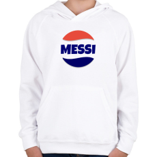PRINTFASHION MESSI - Gyerek kapucnis pulóver - Fehér