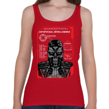 PRINTFASHION Mesterséges intelligencia - Női atléta - Cseresznyepiros női trikó