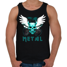 PRINTFASHION METAL2 - Férfi atléta - Fekete