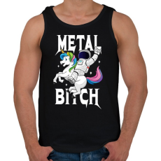 PRINTFASHION Metal b*tch - Férfi atléta - Fekete