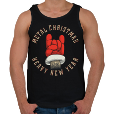 PRINTFASHION Metal Christmas - Férfi atléta - Fekete