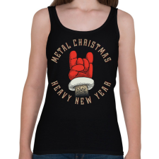 PRINTFASHION Metal Christmas - Női atléta - Fekete női trikó