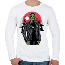 PRINTFASHION Metál Frank - Férfi hosszú ujjú póló - Fehér férfi póló