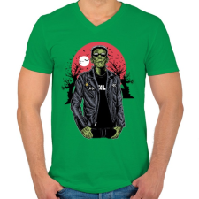 PRINTFASHION Metál Frank - Férfi V-nyakú póló - Zöld férfi póló