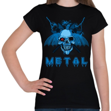 PRINTFASHION METAL KOPONYA - Női póló - Fekete