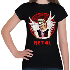 PRINTFASHION metal lady - Női póló - Fekete női póló