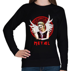 PRINTFASHION metal lady - Női pulóver - Fekete
