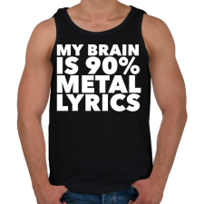 PRINTFASHION Metal lyrics - Férfi atléta - Fekete atléta, trikó