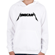 PRINTFASHION METÁL minecraft - Gyerek kapucnis pulóver - Fehér