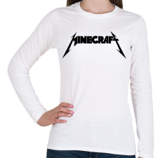 PRINTFASHION METÁL minecraft - Női hosszú ujjú póló - Fehér női póló