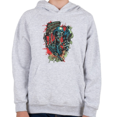 PRINTFASHION Metal Mulisha - Gyerek kapucnis pulóver - Sport szürke
