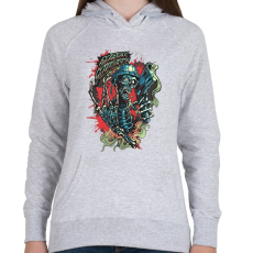 PRINTFASHION Metal Mulisha - Női kapucnis pulóver - Sport szürke