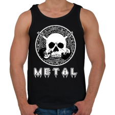 PRINTFASHION metal skull - Férfi atléta - Fekete atléta, trikó