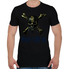 PRINTFASHION metal skull - Férfi póló - Fekete férfi póló