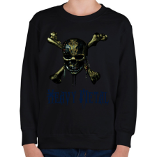 PRINTFASHION metal skull - Gyerek pulóver - Fekete gyerek pulóver, kardigán