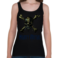 PRINTFASHION metal skull - Női atléta - Fekete női trikó