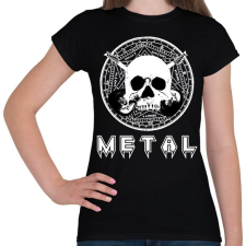 PRINTFASHION metal skull - Női póló - Fekete női póló