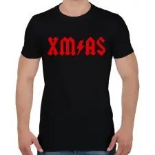 PRINTFASHION Metal XMAS - Férfi póló - Fekete férfi póló