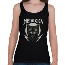 PRINTFASHION metalcica bw2 - Női atléta - Fekete női trikó