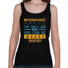 PRINTFASHION Meteorologist the only job - Női atléta - Fekete női trikó