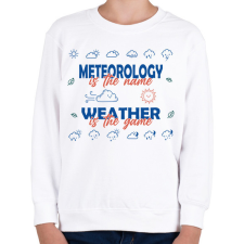 PRINTFASHION Meteorology is the name - Gyerek pulóver - Fehér gyerek pulóver, kardigán