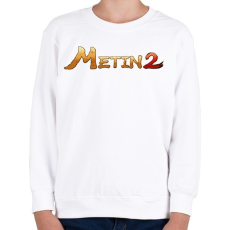 PRINTFASHION Metin2 logo - Gyerek pulóver - Fehér