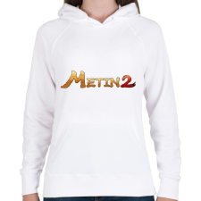 PRINTFASHION Metin2 logo - Női kapucnis pulóver - Fehér női pulóver, kardigán