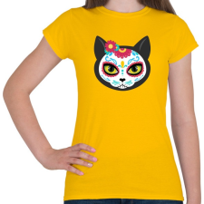 PRINTFASHION Mexikói cukorkoponya - Női póló - Sárga női póló