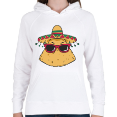 PRINTFASHION Mexikói nachos - Női kapucnis pulóver - Fehér