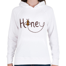 PRINTFASHION Méz - Honey - Női kapucnis pulóver - Fehér női pulóver, kardigán