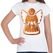 PRINTFASHION Mézeskalács angyal - Női póló - Fehér női póló