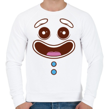 PRINTFASHION Mézeskalács arc - Férfi pulóver - Fehér férfi pulóver, kardigán