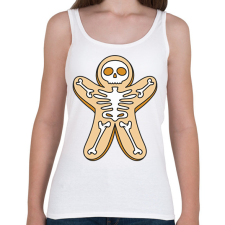 PRINTFASHION Mézeskalács csontváz - Női atléta - Fehér női trikó