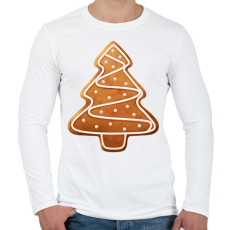 PRINTFASHION Mézeskalács fenyő - Férfi hosszú ujjú póló - Fehér