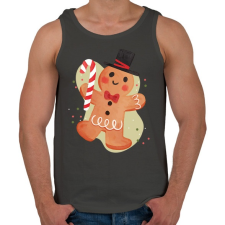 PRINTFASHION Mézeskalács - Férfi atléta - Sötétszürke atléta, trikó