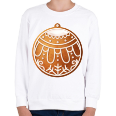 PRINTFASHION Mézeskalács gömb - Gyerek pulóver - Fehér