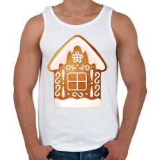 PRINTFASHION Mézeskalács ház - Férfi atléta - Fehér