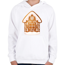 PRINTFASHION Mézeskalács ház - Gyerek kapucnis pulóver - Fehér gyerek pulóver, kardigán