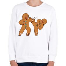 PRINTFASHION Mézeskalács karate - Gyerek pulóver - Fehér gyerek pulóver, kardigán