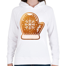 PRINTFASHION Mézeskalács kesztyű - Női kapucnis pulóver - Fehér női pulóver, kardigán