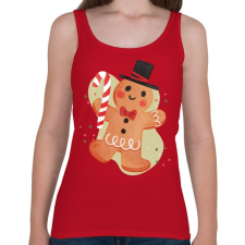 PRINTFASHION Mézeskalács - Női atléta - Cseresznyepiros női trikó