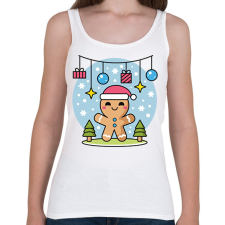 PRINTFASHION Mézeskalács - Női atléta - Fehér női trikó