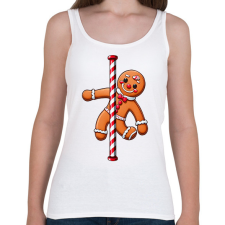 PRINTFASHION Mézeskalács - Női atléta - Fehér női trikó