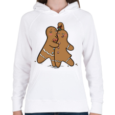 PRINTFASHION Mézeskalács tánc - Női kapucnis pulóver - Fehér női pulóver, kardigán