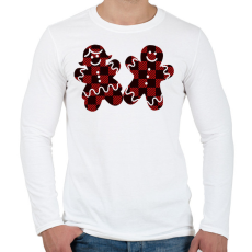 PRINTFASHION Mézi - Férfi hosszú ujjú póló - Fehér