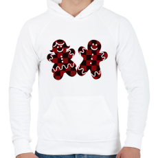 PRINTFASHION Mézi - Férfi kapucnis pulóver - Fehér