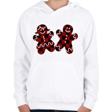 PRINTFASHION Mézi - Gyerek kapucnis pulóver - Fehér