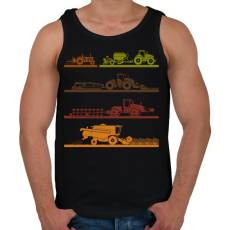 PRINTFASHION Mezőgazdasági gépek  - Férfi atléta - Fekete