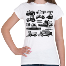 PRINTFASHION Mezőgazdasági gépek  - Női póló - Fehér