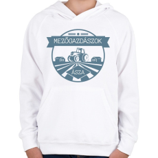 PRINTFASHION Mezőgazdászok ásza - Gyerek kapucnis pulóver - Fehér